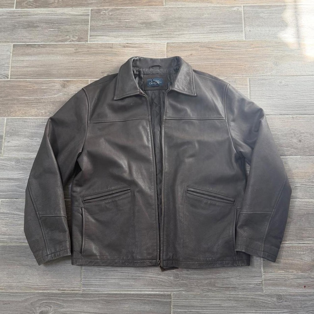 Vintage Brown genuine Leather Jacket size L
